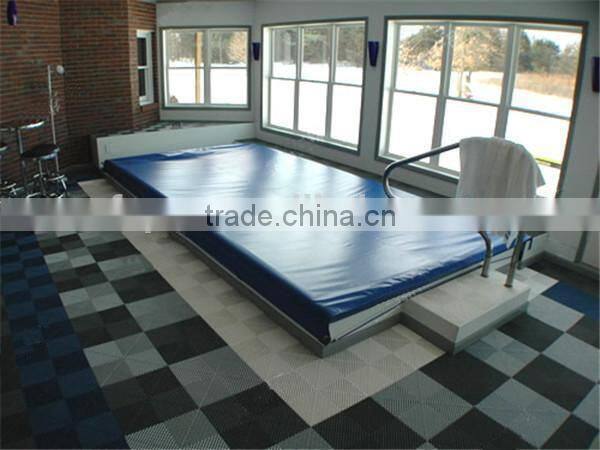 2016 new anti slip water draining pvc garage mat floor