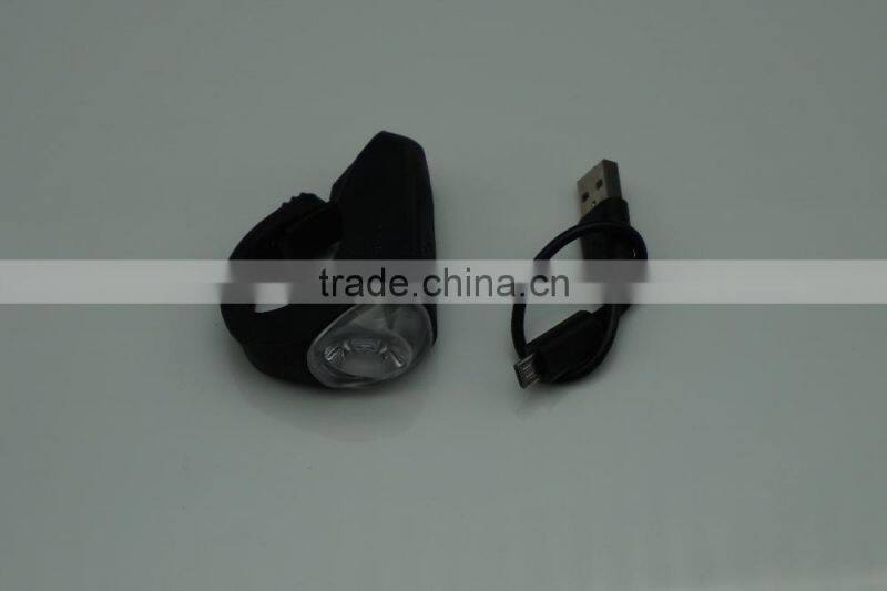 bicycle light rechargeable,usb rechargeable,silicone bicycle light,0.5w white led