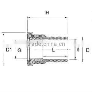 UPVC female adaptor with brass DIN/plastic copper fittings