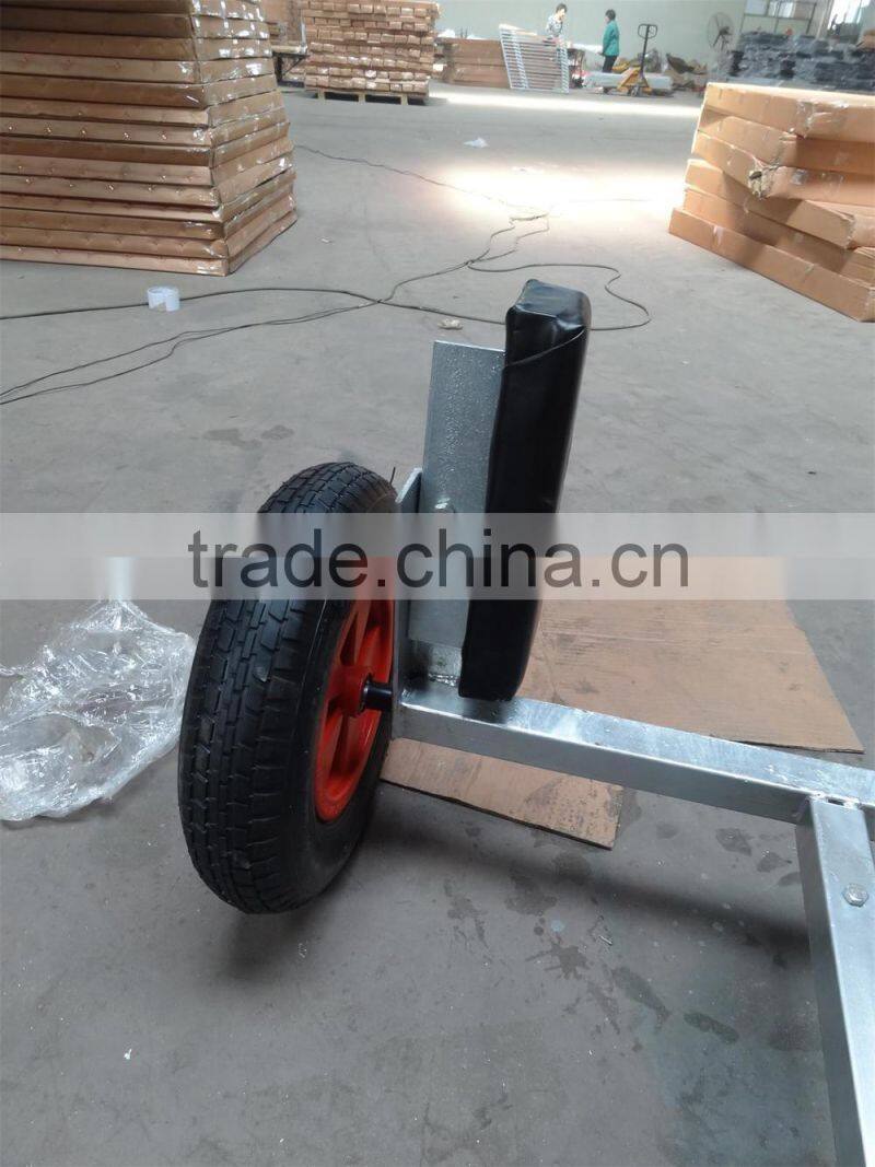 folding canoeing trailer with two tires