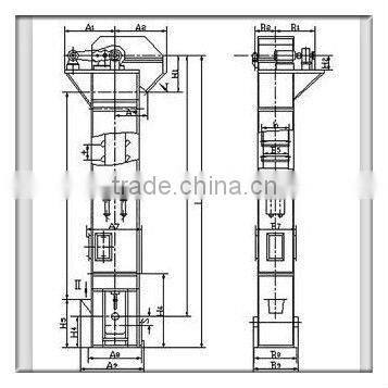 New type professional design vertical bucket elevator machine for sale