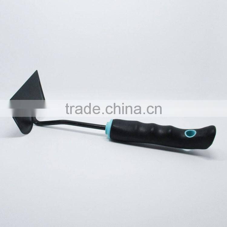 Most popular style carbon steel hoe head steel hoe with PP+TPR plastic handle