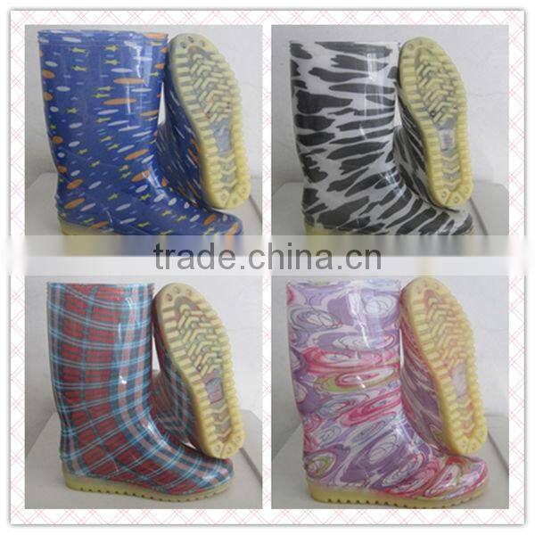 leopard print pvc woman boot