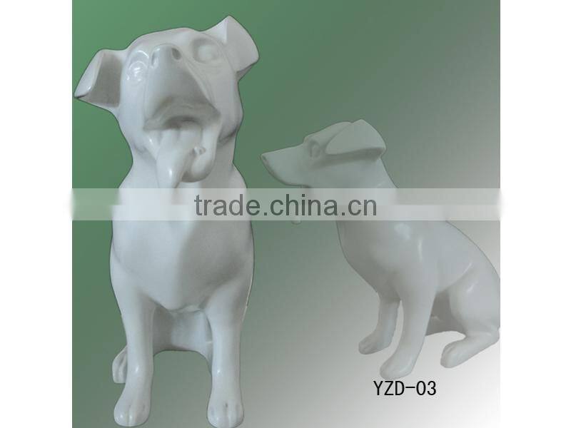 2016 new display fiberglass dog mannequin for sale