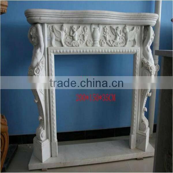 White Marble Fireplace Cheap Fireplaces Mantel