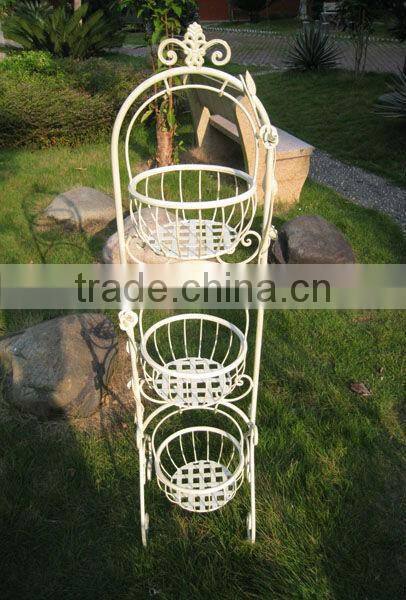 Lovely 3-Tier Vintage Classical Antirust Metal Antique Decorative Outdoor Patio Garden Flower Pots