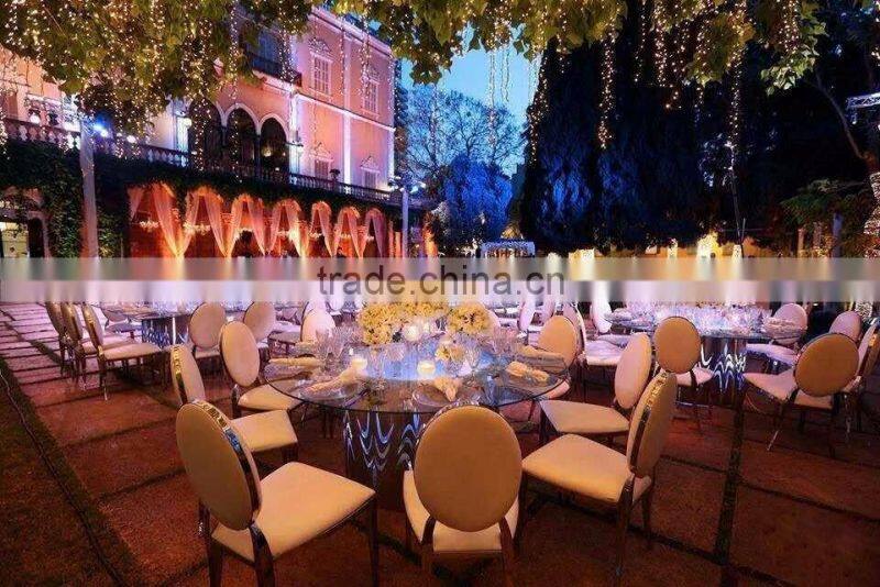 stainless steel banquet table and chairs for hotel