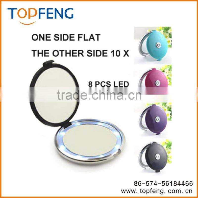 led light magnifying cosmetic mirror/led light makeup mirror/LED Princess Mirror/LED pocket mirror&mini mirror&compact mirror