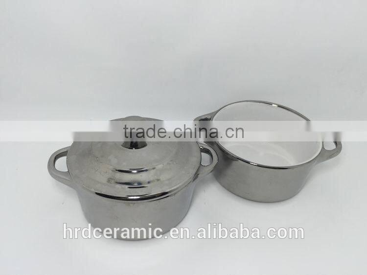 Stocked Stainless Steel Double Handle electric hot soup pot