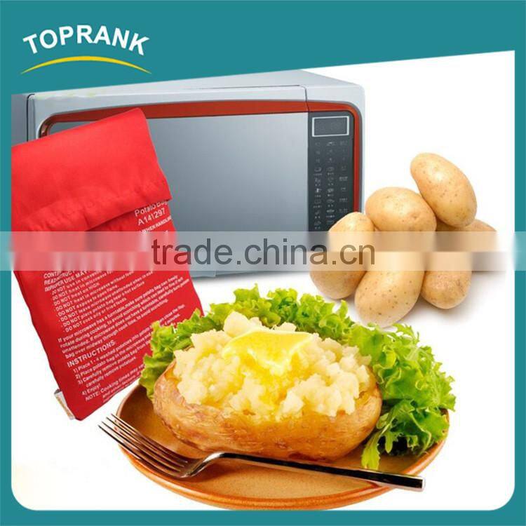 Hot selling as seen on tv red microwave oven cooking potato bag
