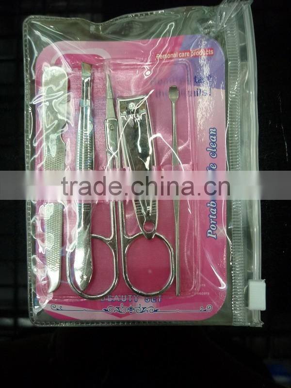 2016 cheapest Hot sale manicure set nail clipper &pedicure set with pvc bag