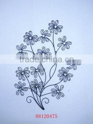 Metal Flower Wall Decor with Color Jewelry