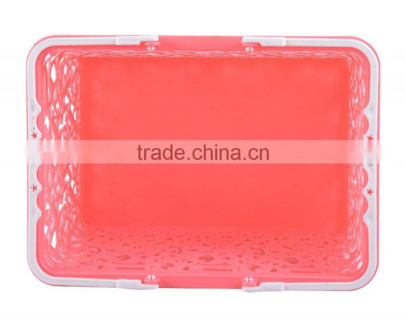 New design PP plastic storage basket with handle
