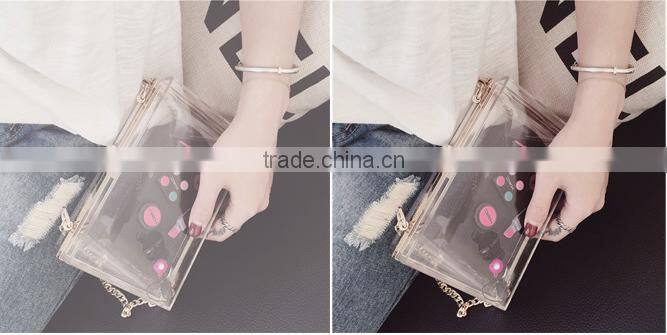Wholesale Acrylic lucite Perspex ladies ladies clutch evening bag in hand acrylic bag