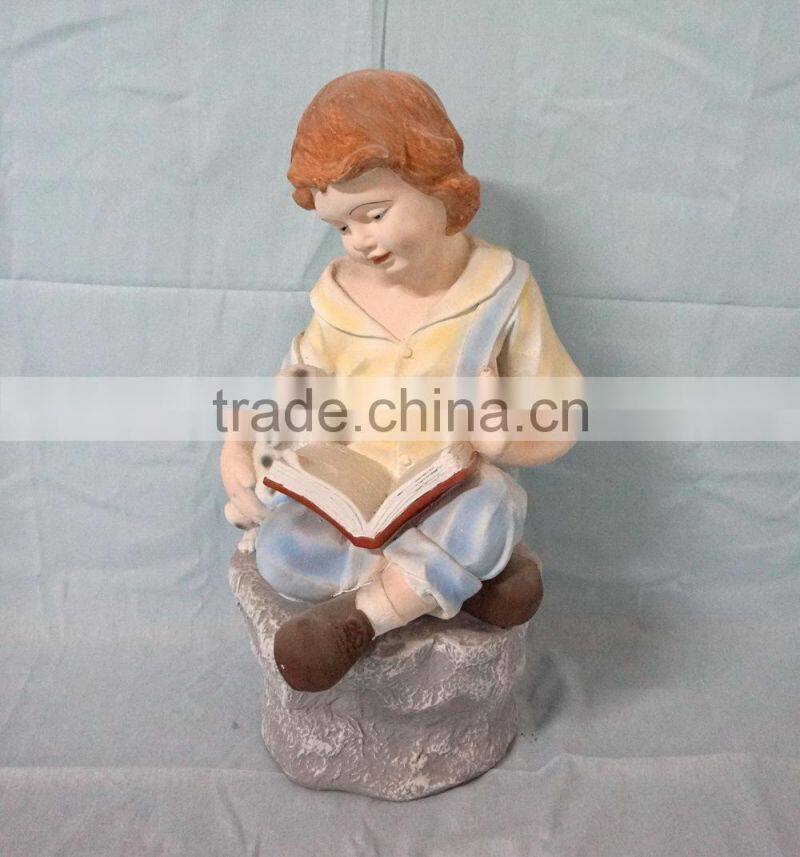 Fiberglass garden children statue decor