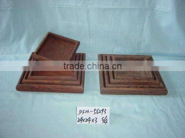 Silver&Golden painted wood serving tray