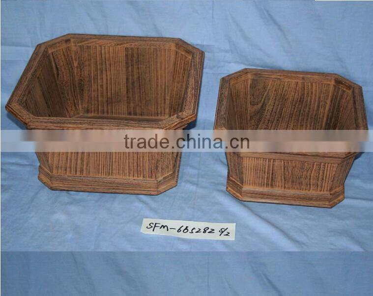 antique decorative wooden vase