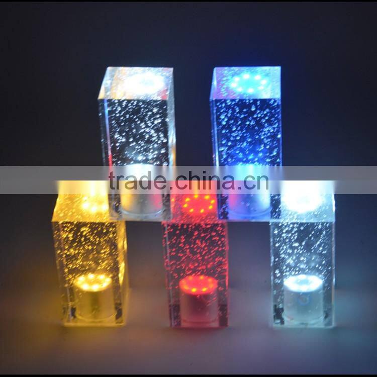 LED Rechargeable acrylic signage display holder