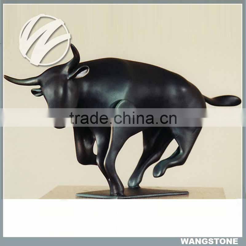 Outdoor 2 meters heigh bull statue brass animal sculpture