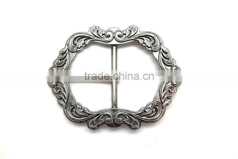 1-1/2" Standard Leather Belt Buckl, Zinc alloy material buckle with Roller, Antique Nickel belt buckle