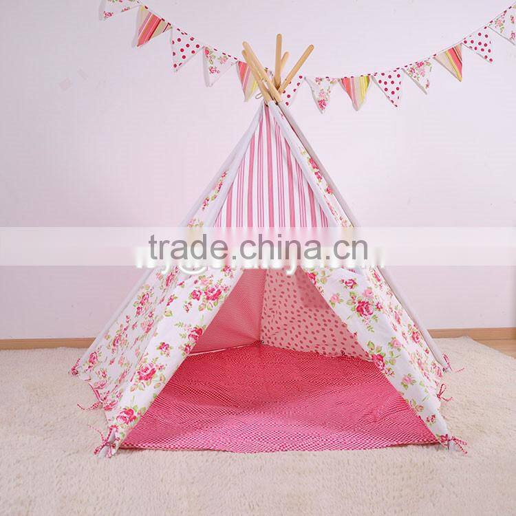 Indoor large playhouse toddler play tent most popular Indian toy teepee toddler play tent W08L011