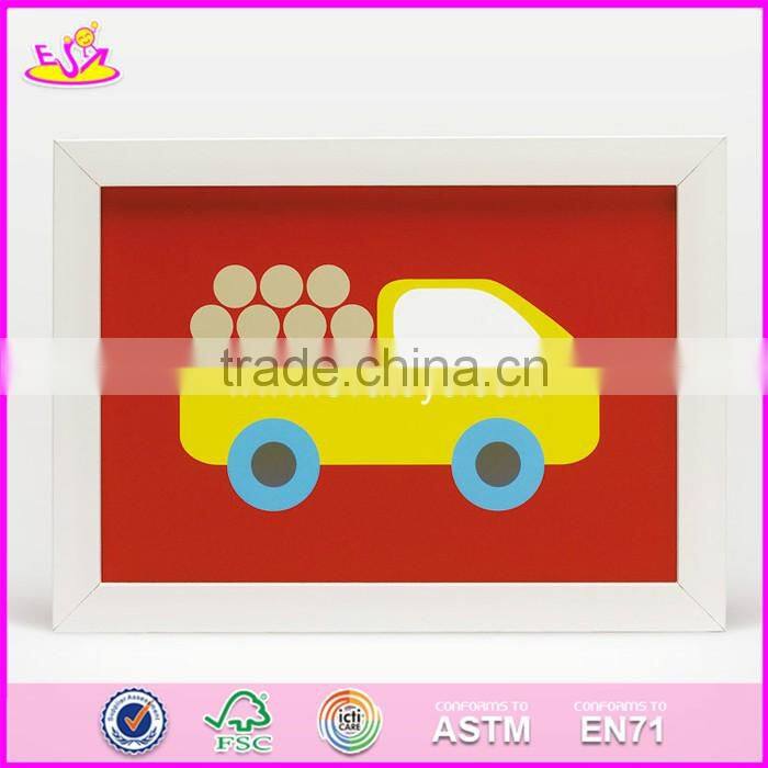 2017 New design cartoon wooden boys wall clock W09D025