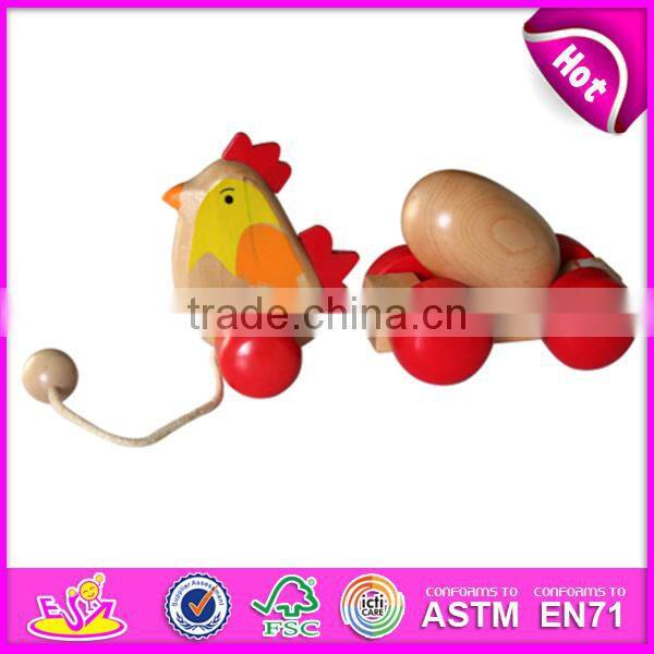2016 new design kids wooden animal car toy,cute baby wooden animal car toy,most fashion wooden animal car toy W05B091