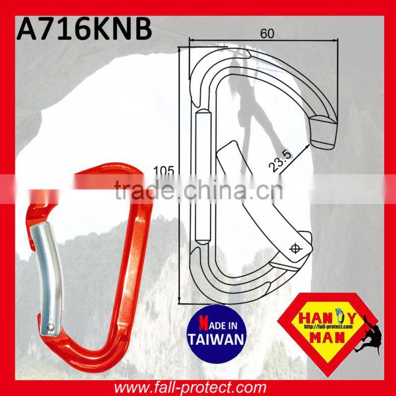 23KN Classic Bent Gate Mountaineer Carabiner Made Of Aluminum