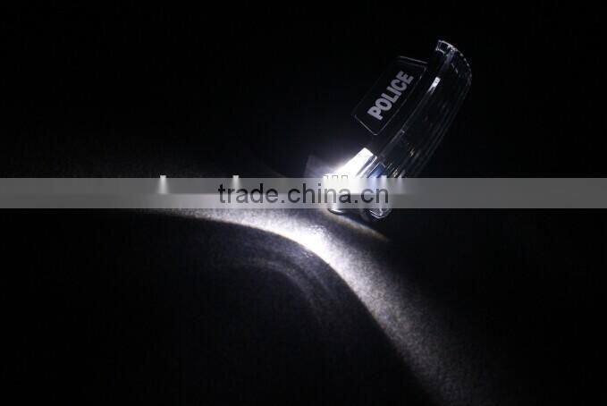 Police light flashing shoulder