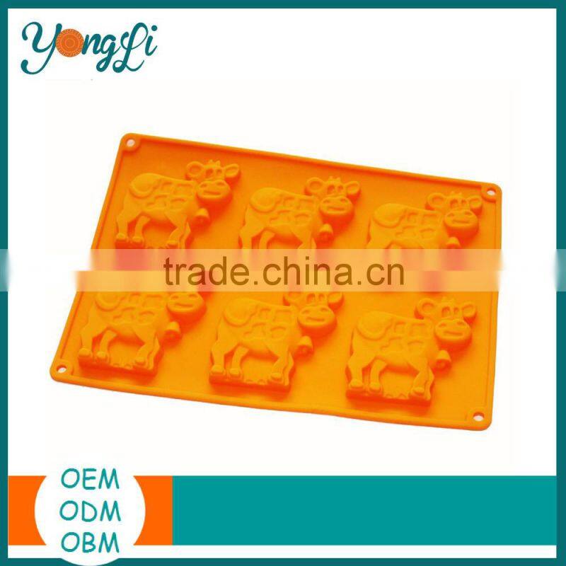 Milk Cow Shape Silicone Biscuit Mould Cutter