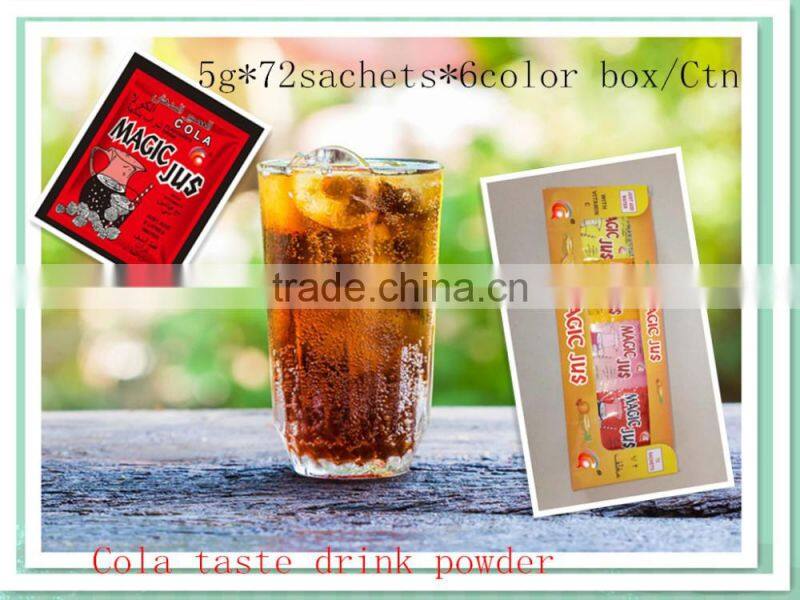 Concentrade cola taste flavoured drinks powder