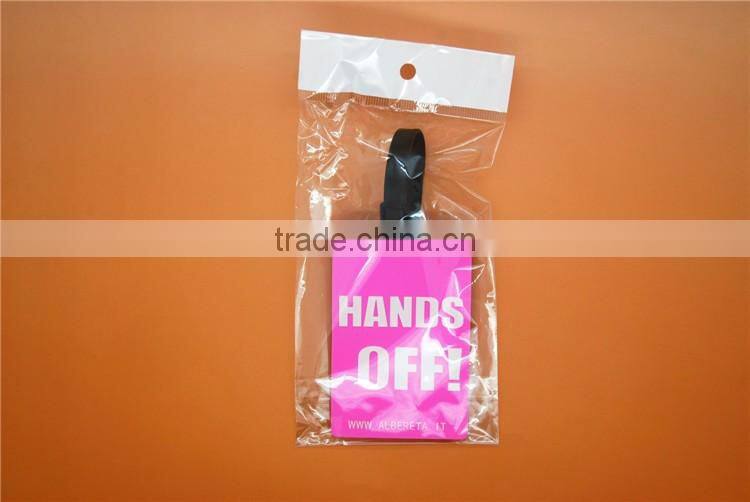 Custom Made Soft PVC Rubber Luggage Tag with Name Label