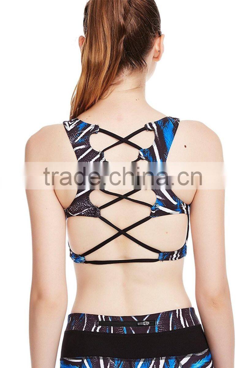 Sublimation printed wireless bras sport bras