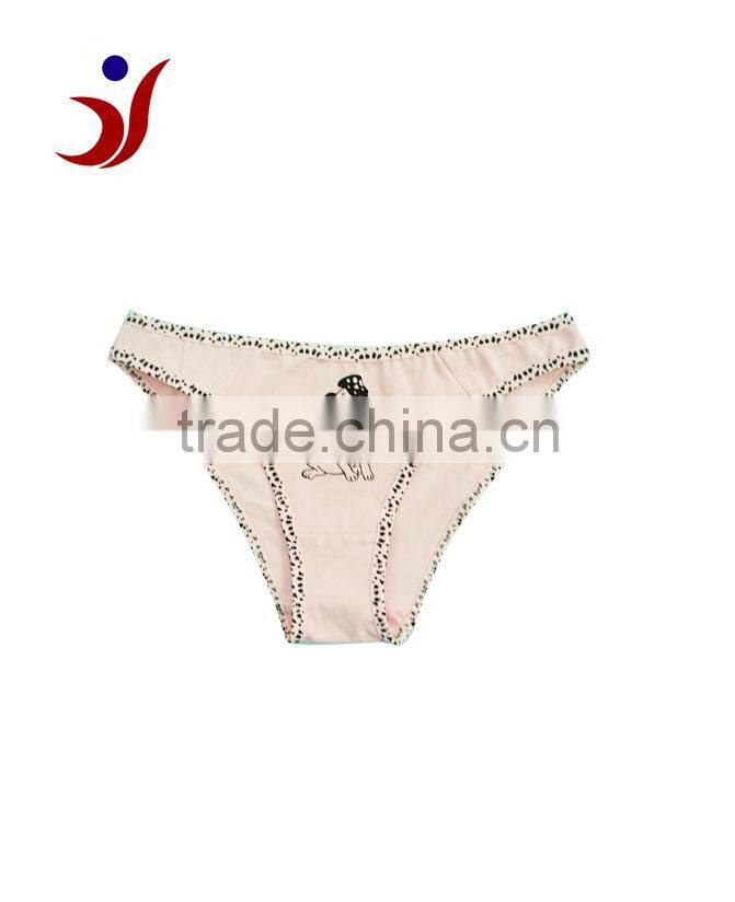 js-132 Competive price cute young girls underwear with printing image