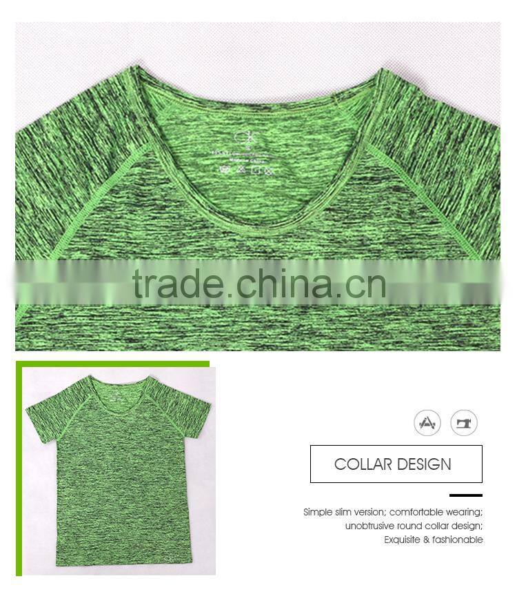 Ladies sportswear fitness clothing training short sleeve sport shirt women