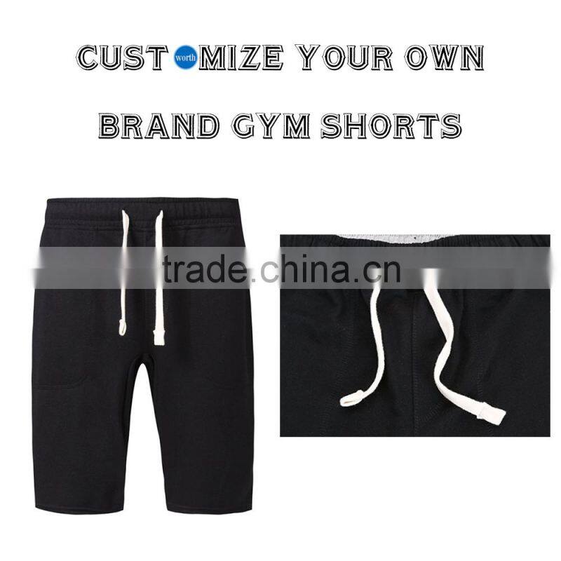 Sweat Shorts Men Casual Cotton Elastic Gym Shorts with Custom Labels