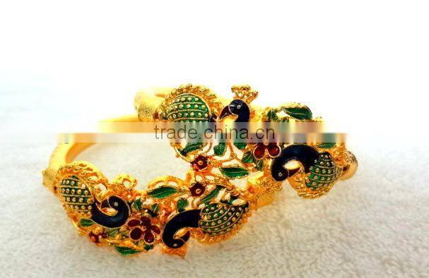 Stylish Micro Gold Plated Kadas, Wholesale Fancy Indian Kada Bangles