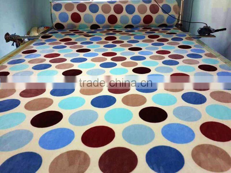 printed jacquard coral fleece fabric