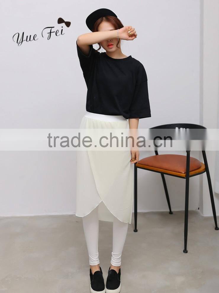 2016 latest design chiffon cover up ladies skirt leggings