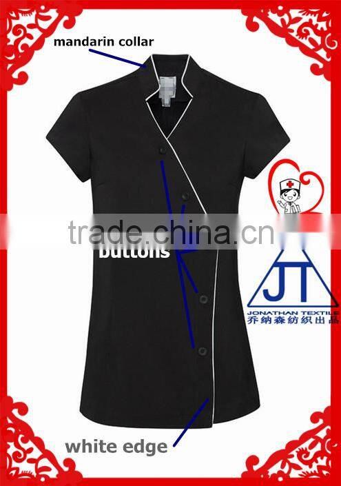 New design good quality V neck nurse top/nurse uniform wear women type