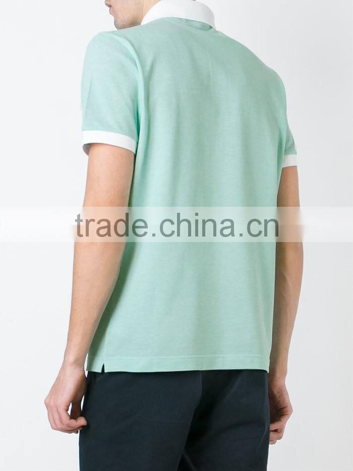 New style custom man design constrast collar wholesale two-tone polo shirts