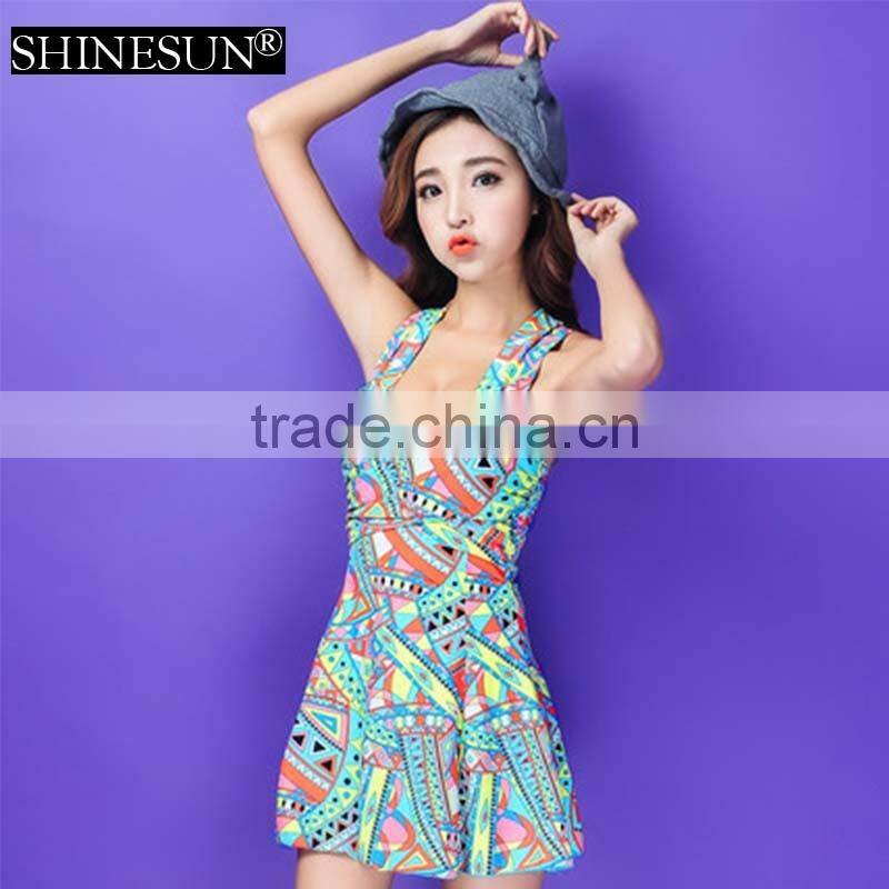 2016 Floral bikinis woman swimwear multicolor plus size bikini