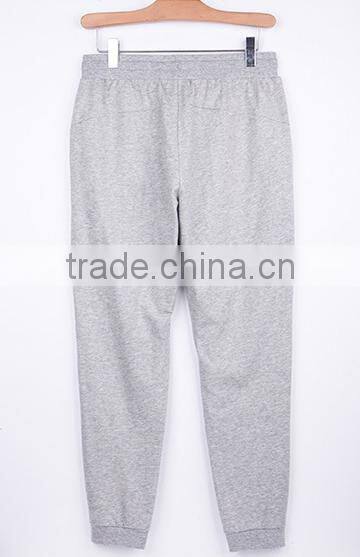 customized skinny sports pants Pop style CVC60/40 cotton wholesale cheap plain blank pants