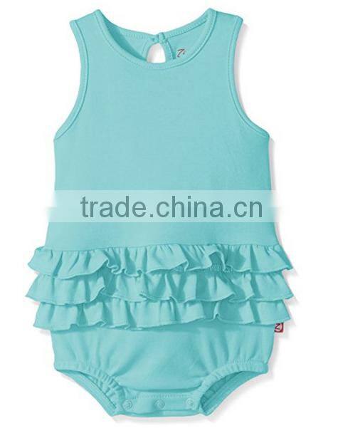 Latest Clothes Carters Baby Romper Sleeveless Ruffle Knitted Cotton Clothing For Baby