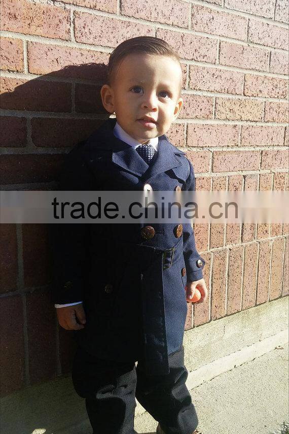 Stylish Coat Little Trench Wool Coats Kids Clothes Boys Formal Winter Jacket