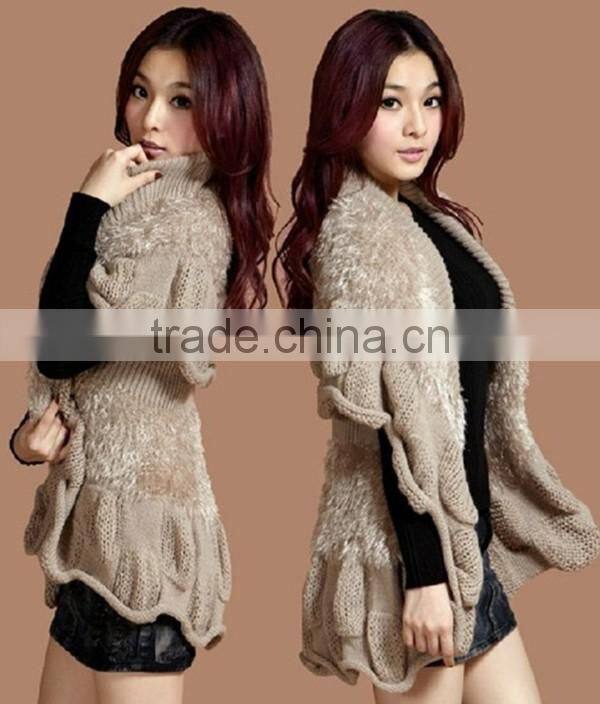 2016 latest design spring smiles batwing sleeve free size Korean style half sleeve loose knit cardigan latest