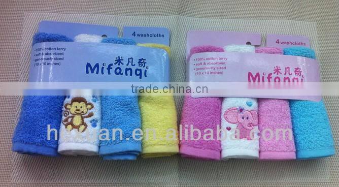 100% cotton terry baby/newborn washcloth