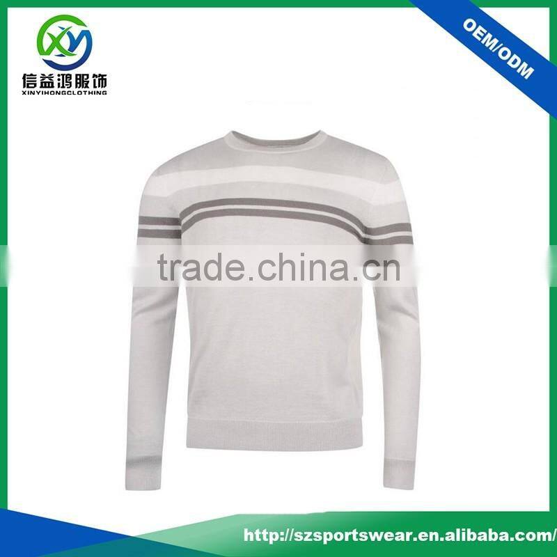 Hot Sale Warm Design Golf Knitwear , Cotton with Acrylic Men O-Neck Sweater