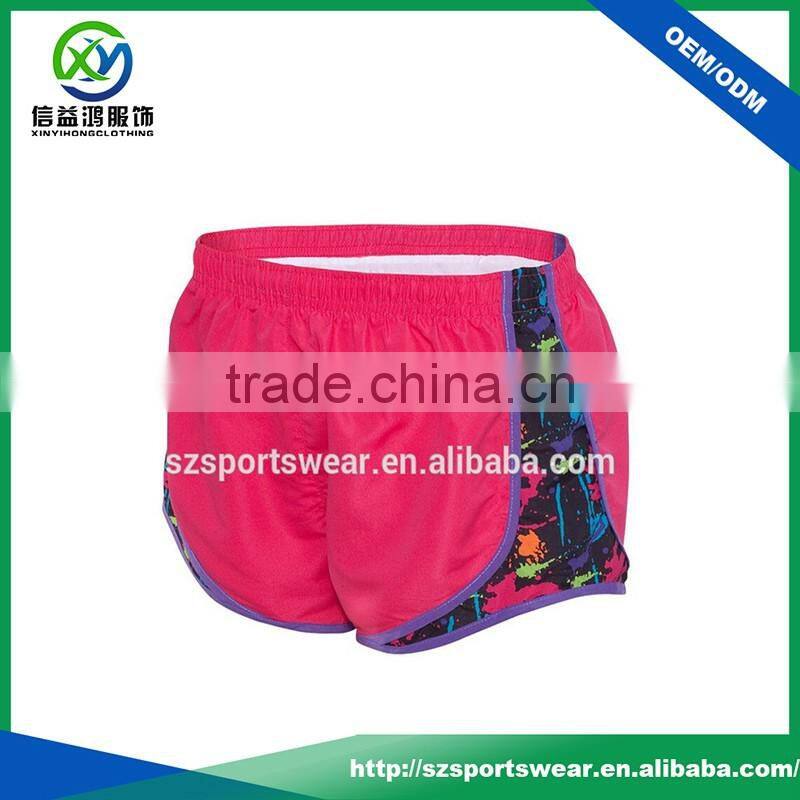 Hot Selling Sublimation Side Design Available Color Sexy Sport Shorts Woman