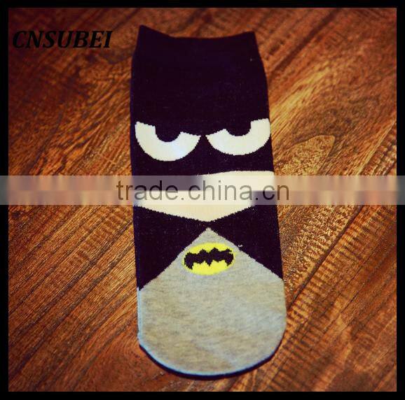 Super hero personality cartoon socks wholesale
